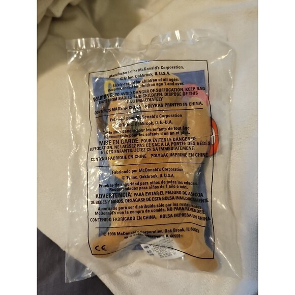 TY Teenie Beanie Babies w/Errors -1993 - #9 BONES - In Original Pkg. Unopened - Picture 2 of 8